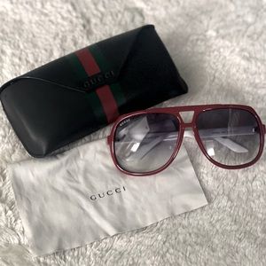 Gucci Aviator Sunglasses GG 1622/S Red
